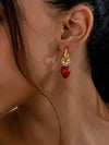 Enamel Geometric Hoop Earrings