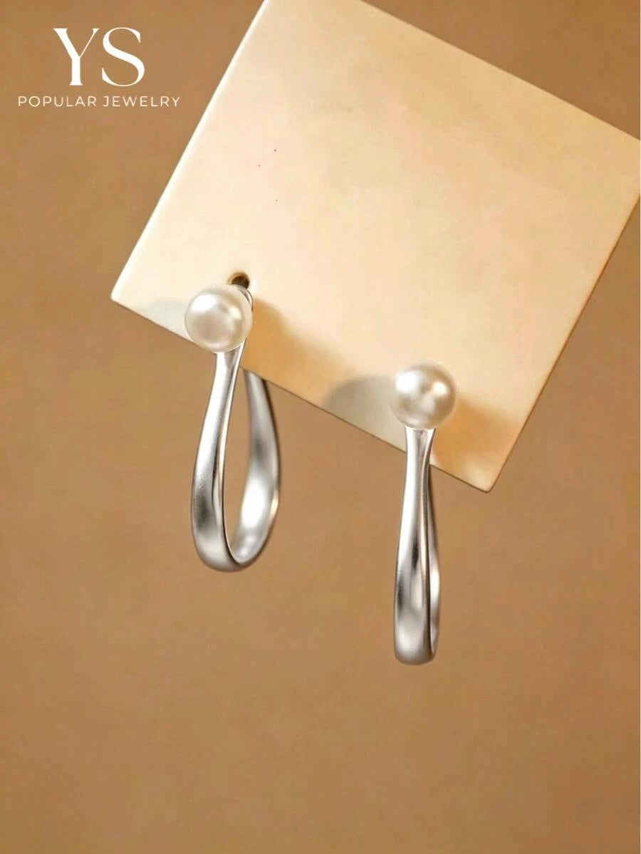 Matte Gold Metallic Earrings