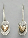 Retro Geometric Heart Clip-On Earrings