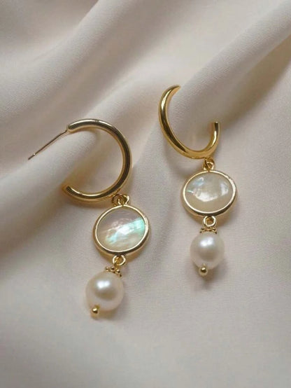 Vintage Moon Drop Earrings