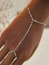 Gold Lip Chain Knuckle Bracelet