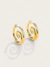 Gold Plated Spiral Earrings