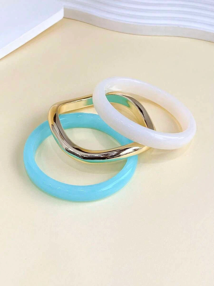 Vintage Acrylic Resin Bangle Set