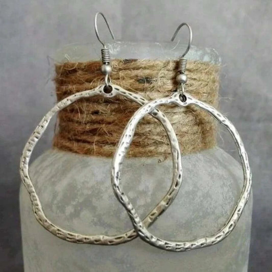 Retro Minimalist Round Hook Earrings