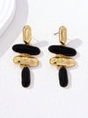 Exaggerated Asymmetric Geometric Enamel Dangle Earrings