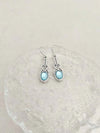 Bohemian Sea Blue Faux Gemstone Pendant Earrings
