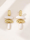 Asymmetrical Geometric Enamel Drop Earrings