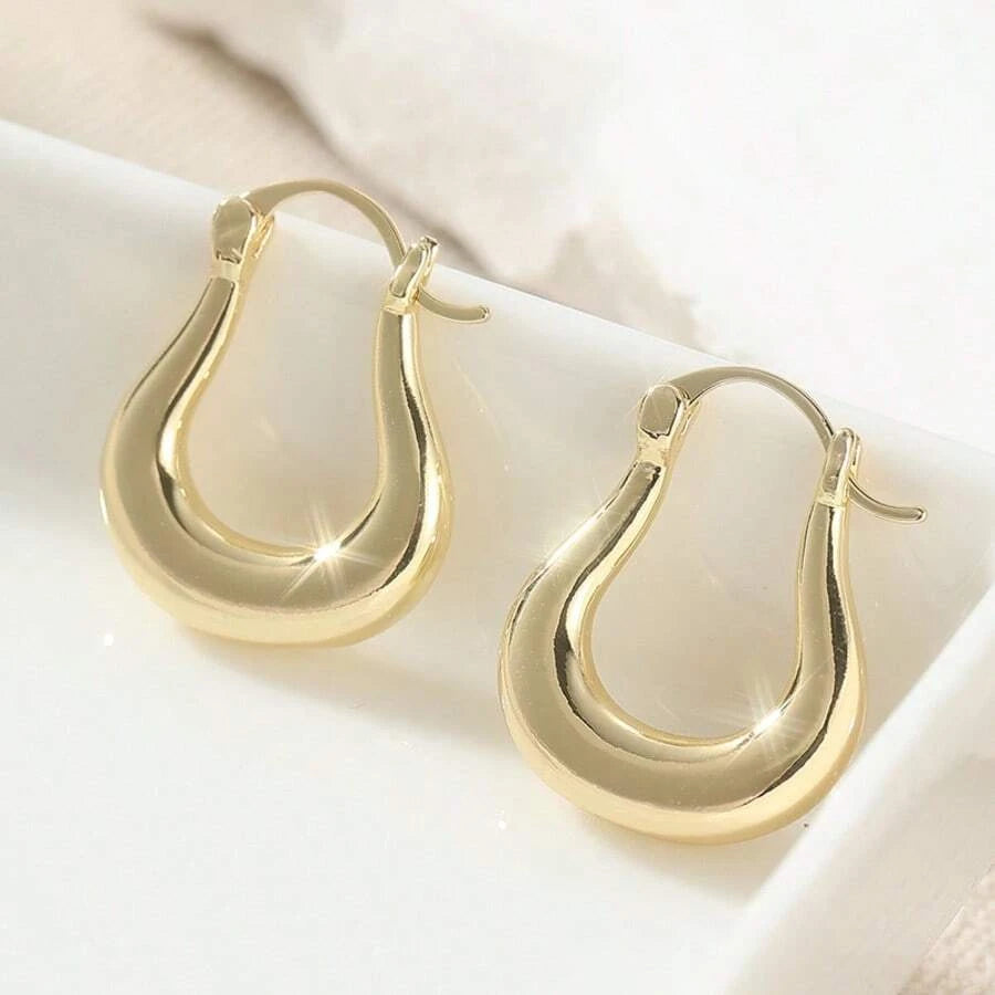 Vintage U Shaped Pendant Earrings