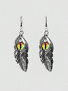 Retro Gothic Crescent Moon Drop Earrings