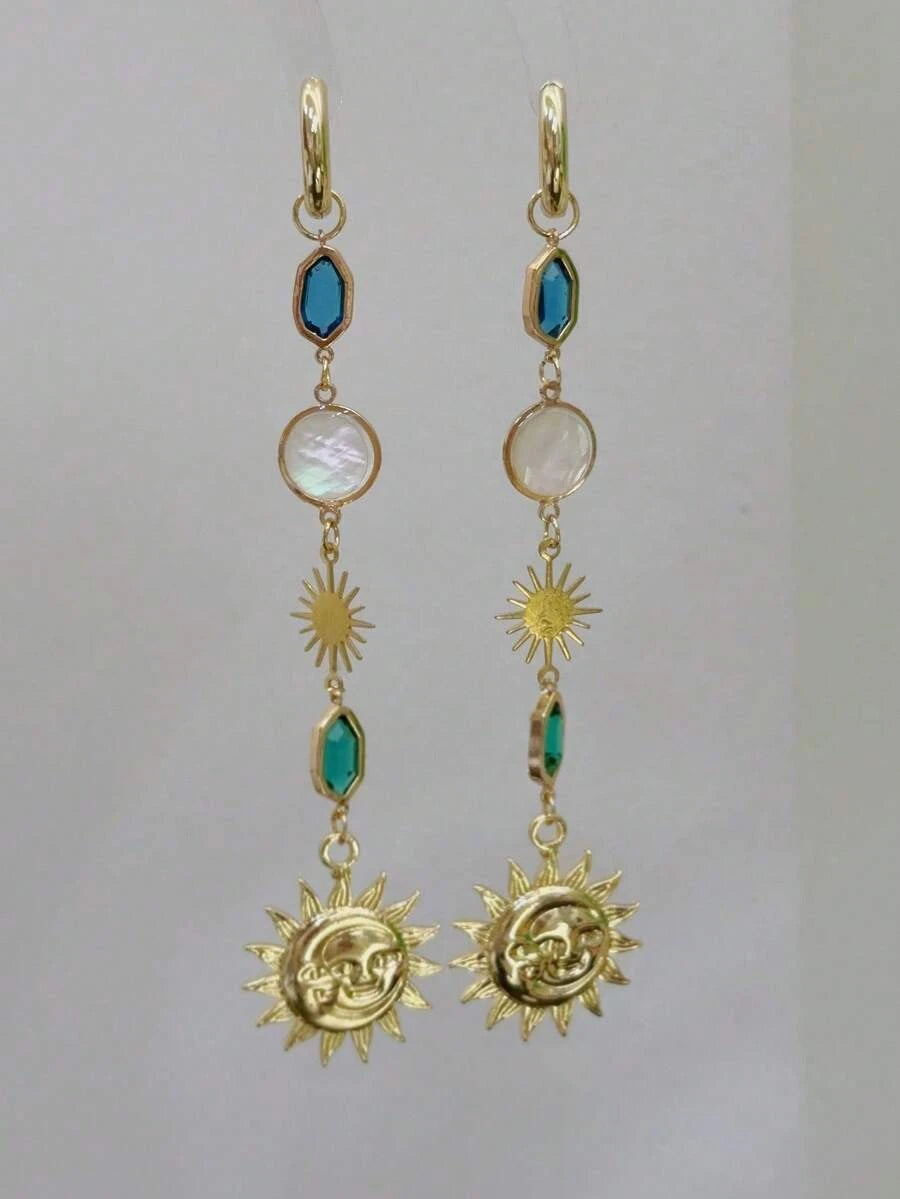 Vintage Moon Drop Earrings