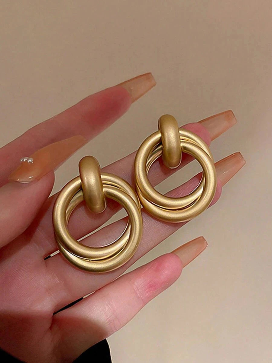 Geometric Twisted Wire Earrings