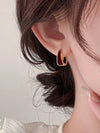 Minimalist Geometric Copper Hoop Earrings