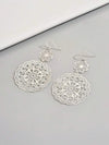 Vintage Floral Hollow Hoop Earrings