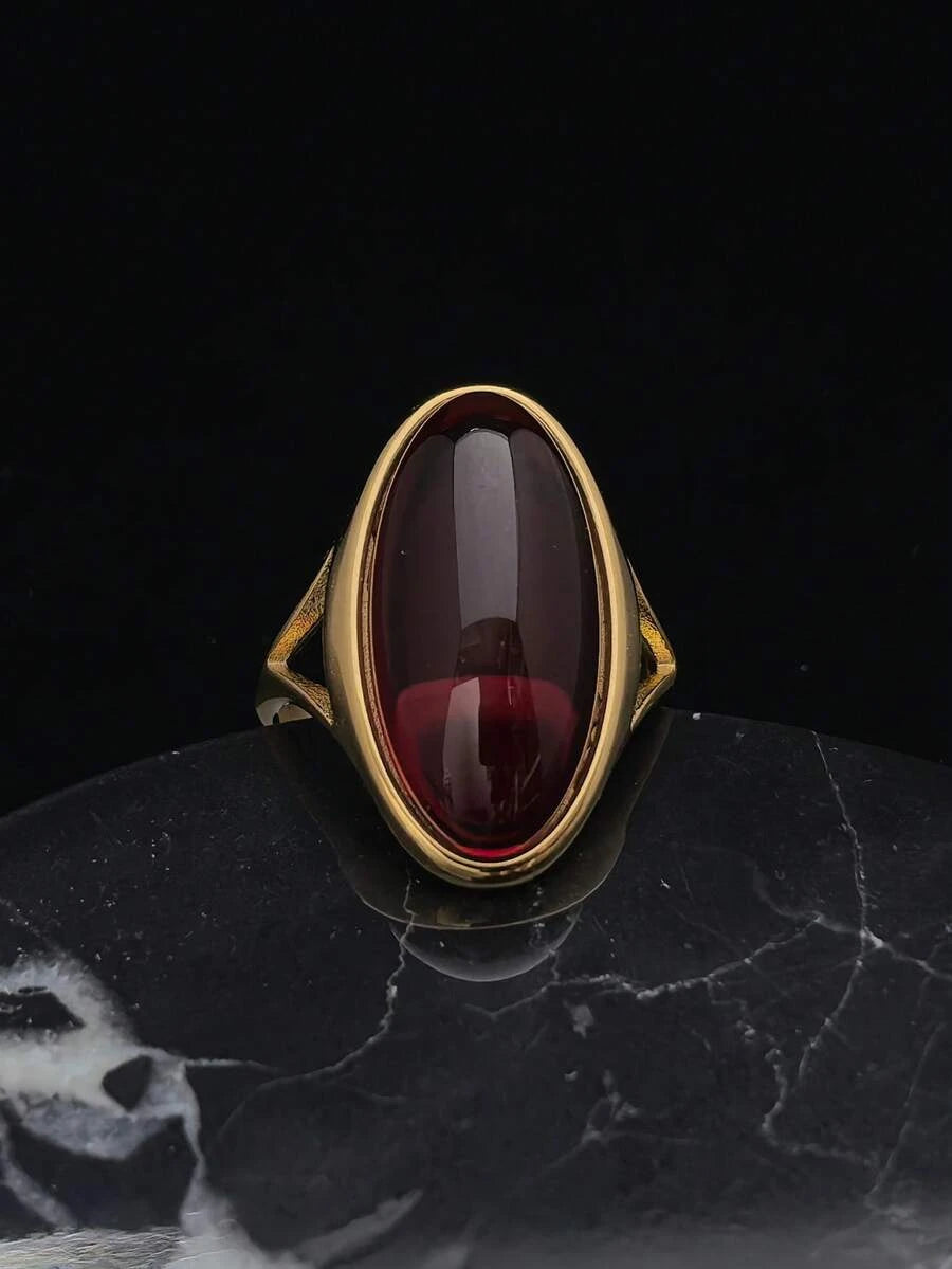 Gold Plated Stainless Steel Adjustable Ring