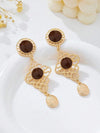 Vintage Palace Asymmetrical Enamel Dangle Earrings