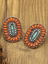 Western Style Turquoise Pendant Earrings