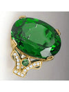 Bohemian Red Zirconia Oval Ring