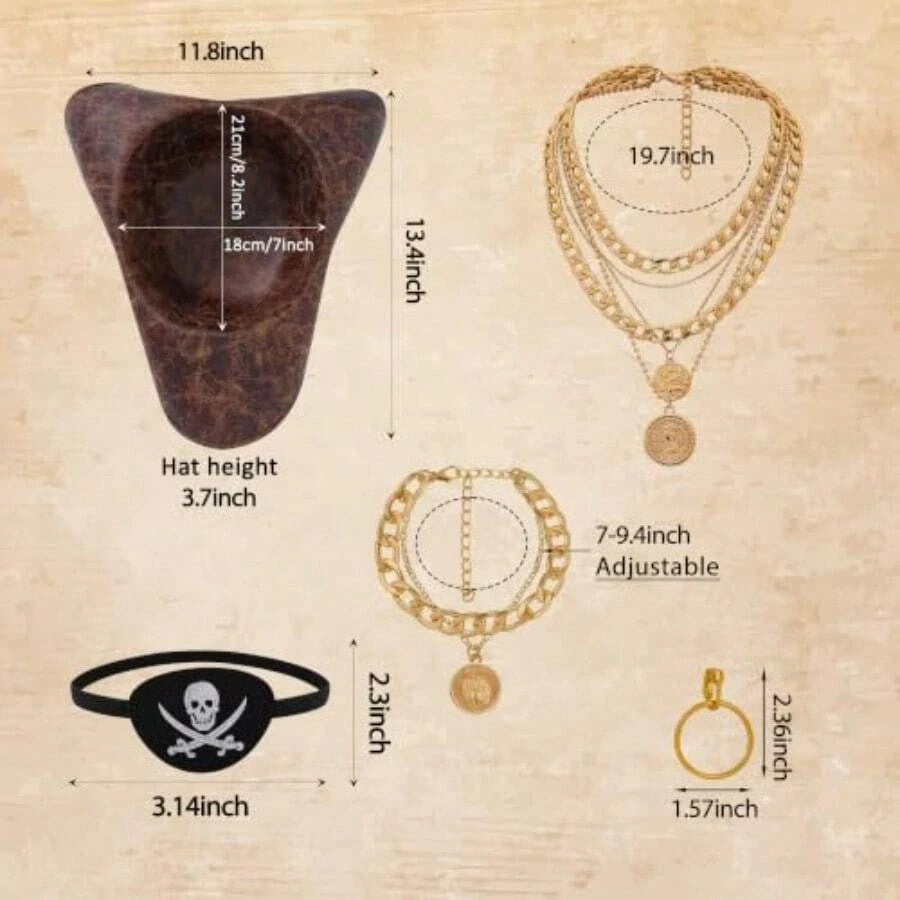 Womens Pirate Hat Set
