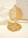 Minimalist Gold Hollow Pendant Earrings