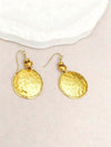 Vintage Hammered Round Pendant Earrings