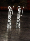 Vintage Silver Bohemian Flower Earrings