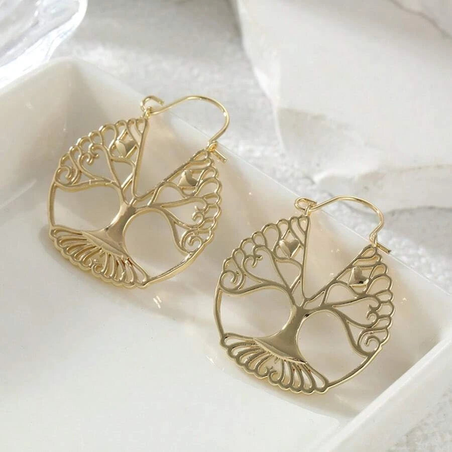 Hammered Large Hoop Earrings