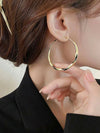 Minimalist Gold Oversize Hoop Earrings