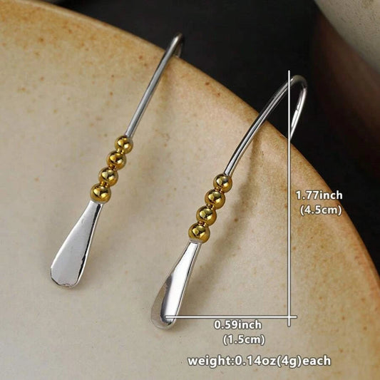 Minimalist Water Drop Thread Earrings