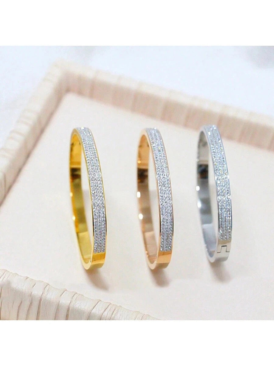 Cubic Zirconia Decor Bangle