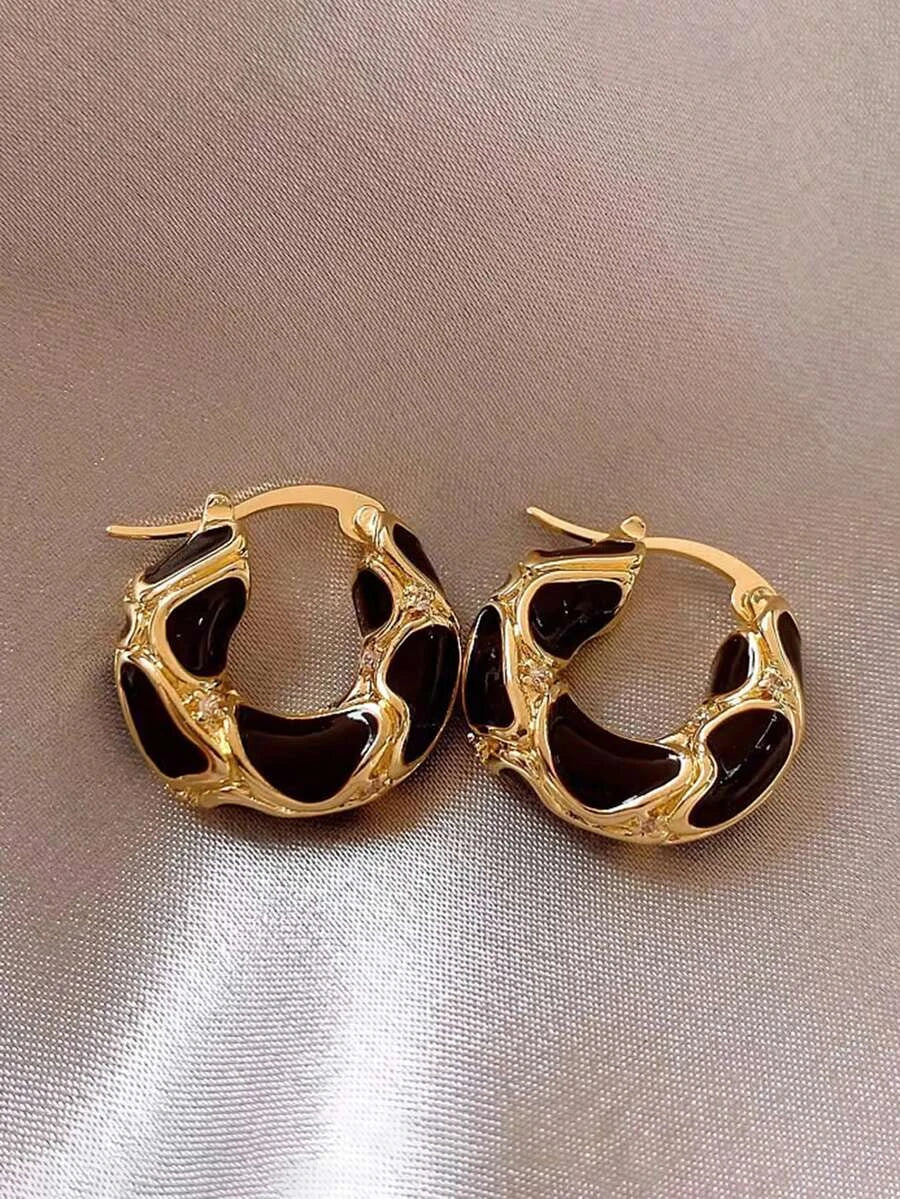 Vintage Resin U-Shaped Earrings