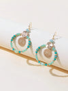 Retro Crystal Beaded Pendant Earrings