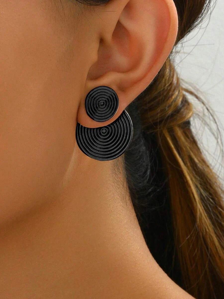 Minimalist Geometric Spiral Earrings