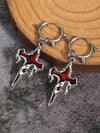 Retro Gothic Crescent Moon Drop Earrings