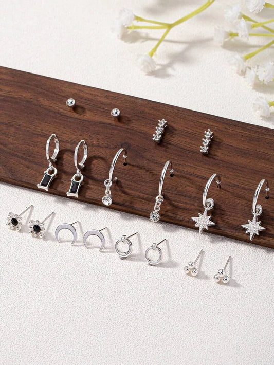Silver Mini Delicate Earrings Set