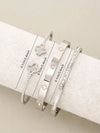 Gold Clover Bracelet Set