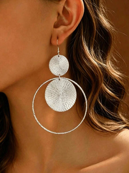 Elegant Personalized Round Large Earrings