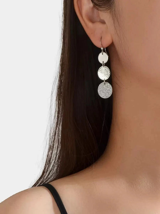 Retro Round Water Drop Earrings