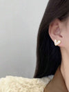 Vintage Oil Drip Heart Stud Earrings