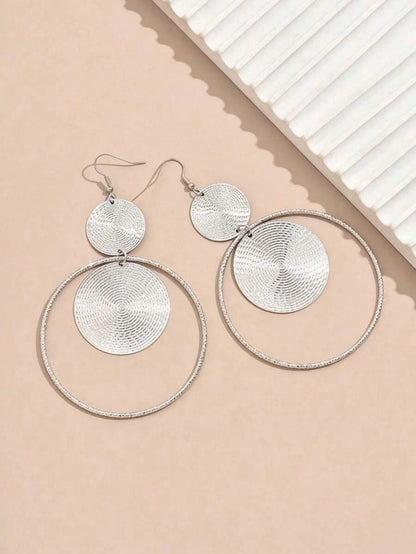 Elegant Personalized Round Large Earrings