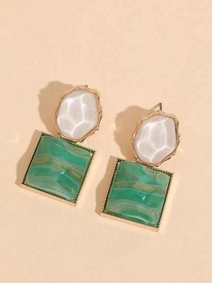 Square Drop Earrings