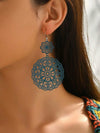 Vintage Hollow Floral Hoop Earrings