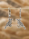 Retro Silvery Bird Earrings