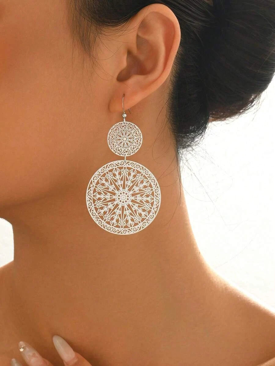 Vintage Hollow Statement Earrings