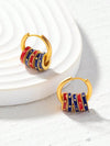 Colorful Enamel Clover Earring Studs