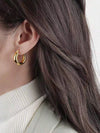 Vintage French Circle Earrings
