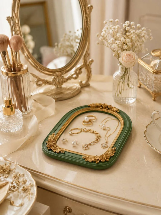 Vintage Floral Jewelry Tray