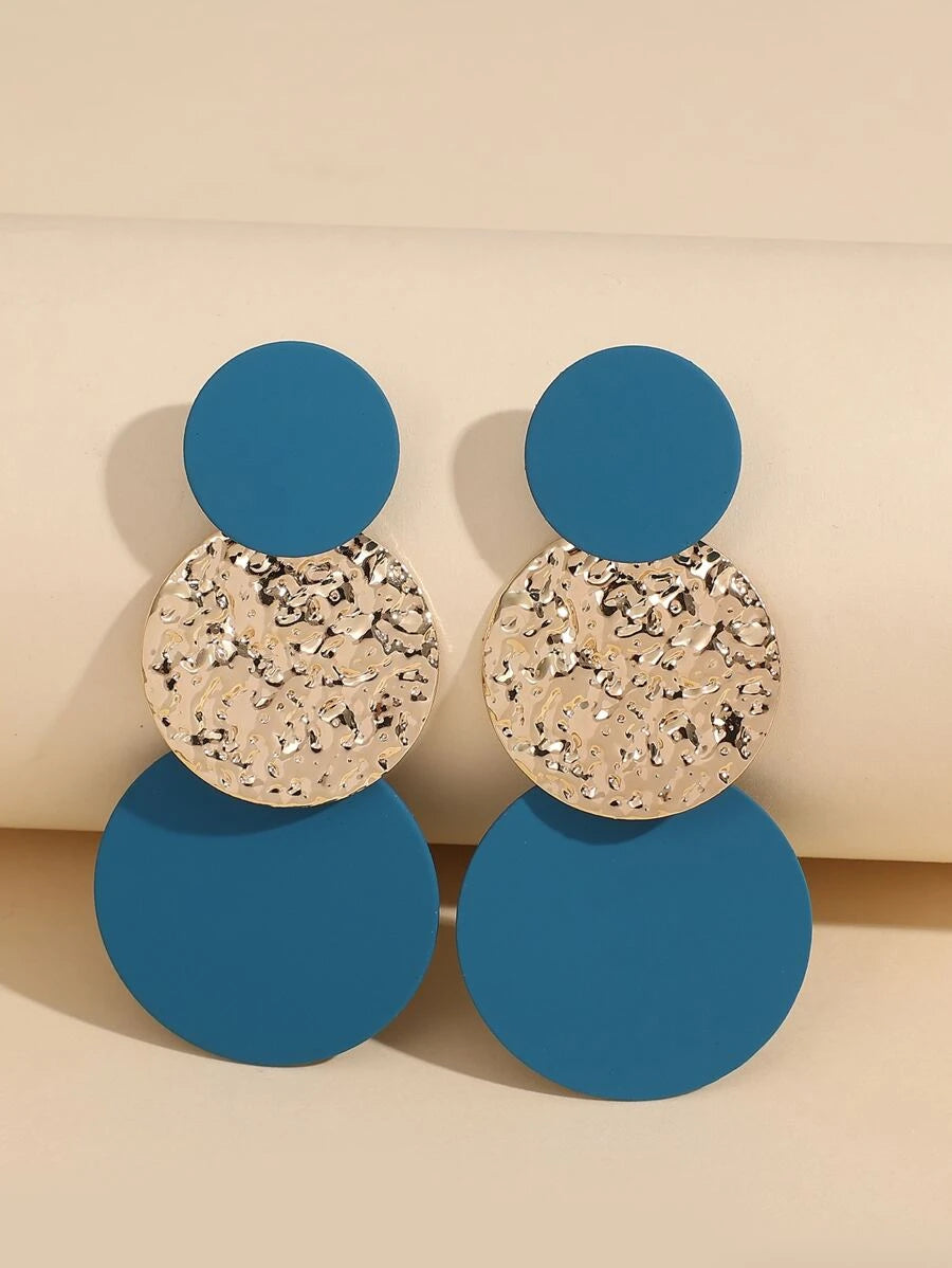 Circular Wave Pattern Fashion Earrings
