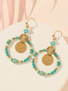Retro Crystal Beaded Pendant Earrings