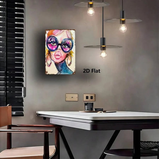 Vintage Modern Female Face Wall Art