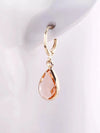 Copper Edged Water Drop Earrings